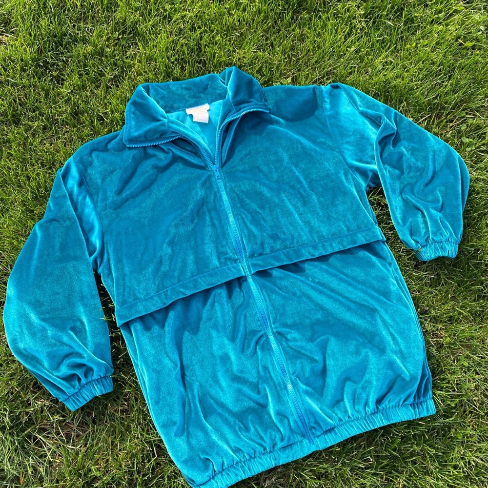 Vintage 80's Velour Track Jacket